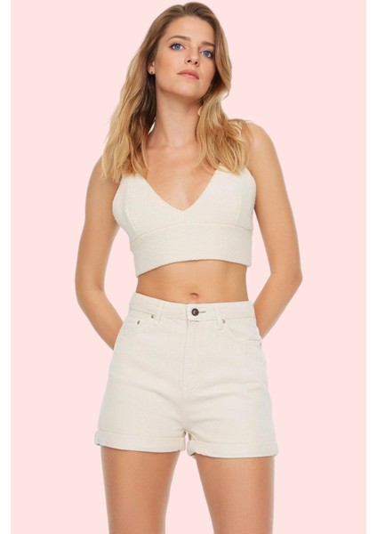 Kadın Denim Şort Yüksek Bel Pamuk City Short Rahat Günlük Hafta Sonu Yaz Aylarının Vazgeçilmezi fiyatları