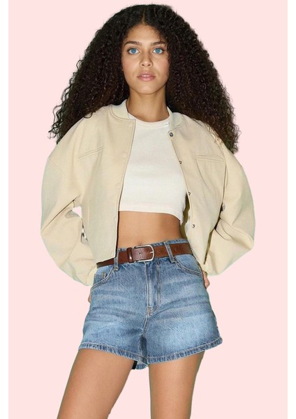 Kadın Şort Pamuk Denim City Short Kalıp Geniş Paça Günlük Kullanım Yaz Aylarının Vazgeçilmezi