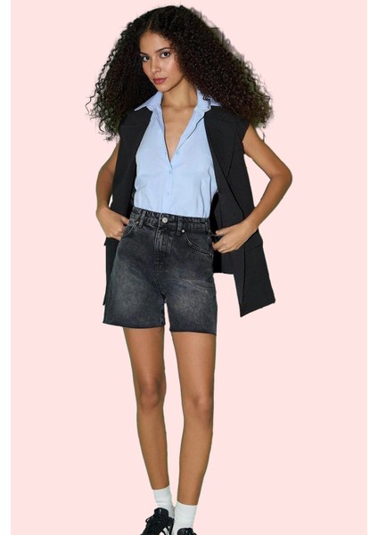 Kadın Şort Etek City Short Kalıp Pamuk Yaz Aylarının Vazgeçilmezi Günlük Kullanım Hafta Sonu