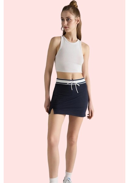 Kadın Beli Lastikli Mini Şort Etek Yazlık Casual Günlük Kombinler Için Yaz Aylarının Vazgeçilmezi