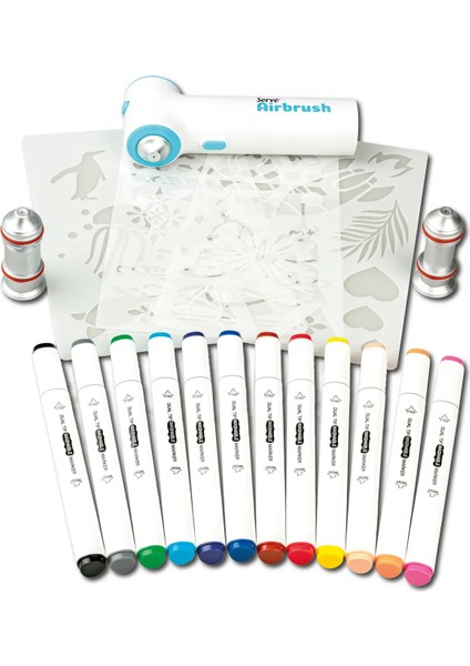 Marker Airbrush Kit – 12 Adet Keçeli Kalem indirimleri