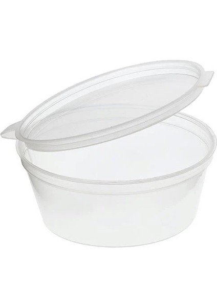 60CC Sert Plastik Mini Kavanoz Eşya Kabı Kapaklı Küçük Ürün Kutusu Sos Kabı 50'li