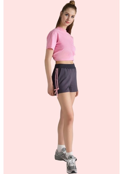 Kadın Spor Şort Renk Bloklu Desen Biyeli Kısa Boy Günlük Kullanım Yaz Aylarının Vazgeçilmezi fiyatları