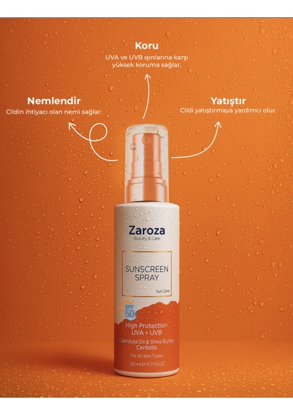 50 Spf+ Uva Uvb Güneş Koyucu Nemlendirici Cilt Losyonu (Calendula Oıl / Shea Butter / Centella) fırsatları