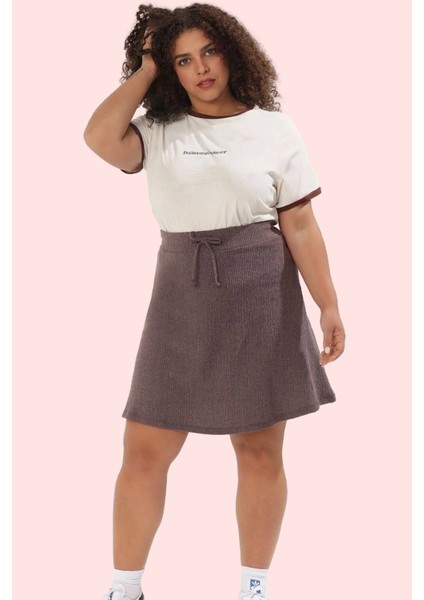 Kadın Örme Şort Etek Yüksek Bel Kısa Boy Günlük Casual Kombin Hafta Sonu Dayanıklı Malzeme fiyatları