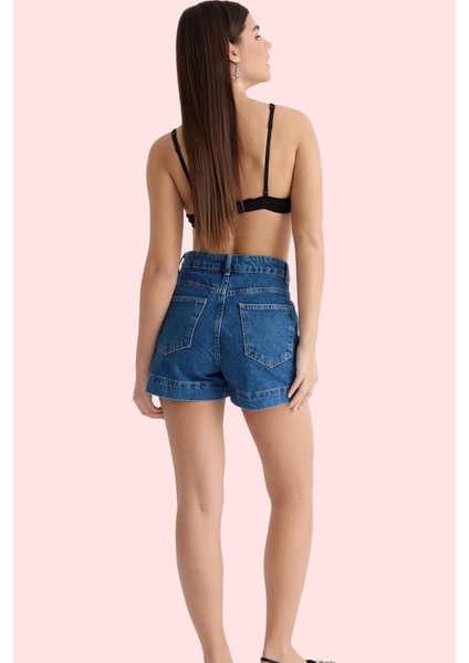 Kadın Pamuk Düz Desenli Denim Şort Etek Rahat Kalıp Günlük Kullanım Yaz Aylarının Vazgeçilmezi modelleri