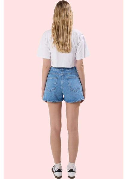 Kadın Pamuklu Denim Şort Normal Bel Düz Desen Günlük Kullanım Hafta Sonu Dayanıklı Malzeme modelleri