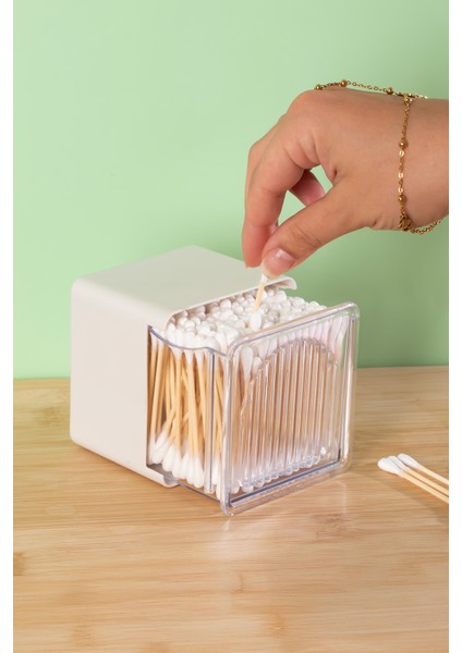 3134 Doğal Ahşap Bambu Saplı Standlı Kulak Temizleme Çubuğu Seti- 190 Adet fiyatları