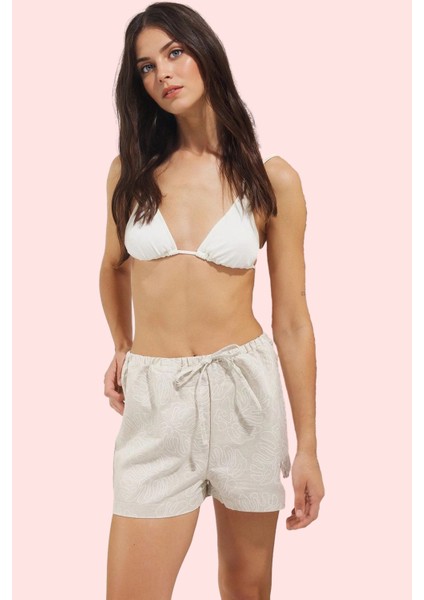 Kadın Normal Bel Plaj Şortu Yazlık Dokulu Kumaş Günlük Kullanım Yaz Aylarının Vazgeçilmezi fiyatları