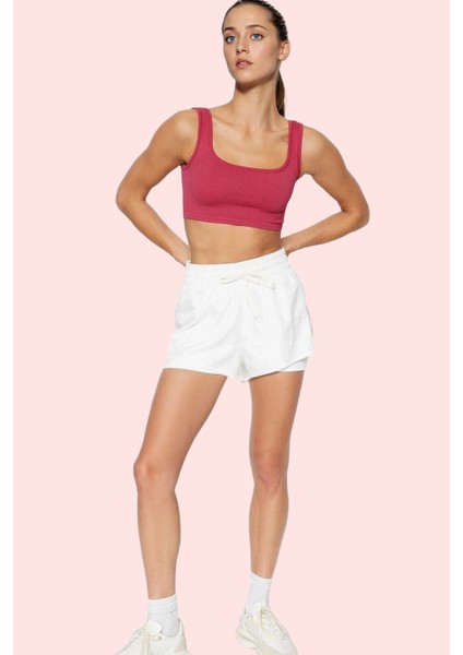 Kadın Kısa Boy Spor Şort Normal Bel Relaxed Paraşüt Kumaş Günlük Kullanım Kaliteli Malzeme fiyatları