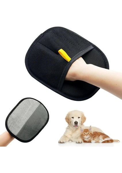 Evcil Saç Temizleme Aracı Yeniden Kullanılabilir Statik Temizleme Eldivenleri, Çift Tarafli Bakım Eldivenleri Evcil Lar Için (Yurt Dışından)