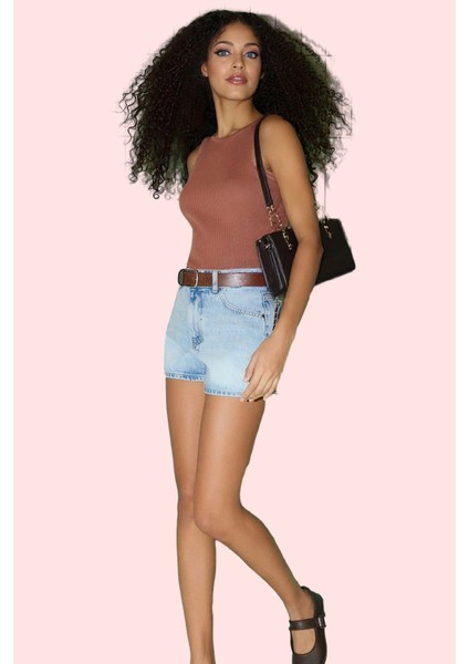 Kadın Denim Şort Yüksek Bel Pamuk Etek Günlük Dayanıklı Malzeme Yaz Aylarının Vazgeçilmezi fiyatları