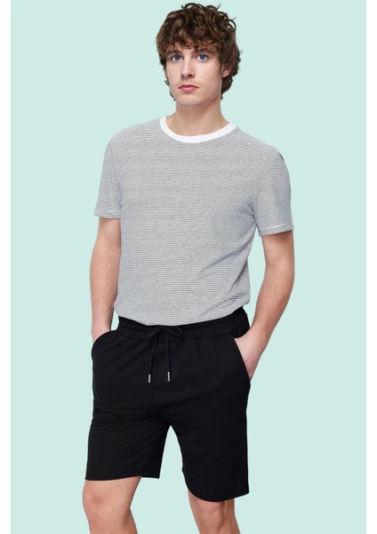 Erkek Basic Şort Pamuklu Kumaş Rahat Kesim Günlük Kombinler Hafta Sonu Yaz Aylarının Vazgeçilmezi
