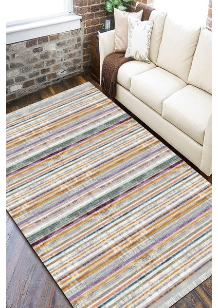 Kaymaz Tabanlı Halı Makinede Yıkanabilir Kilim Desenli Dot Tabanlı Oturma Odası Halısı 5019A fırsatları