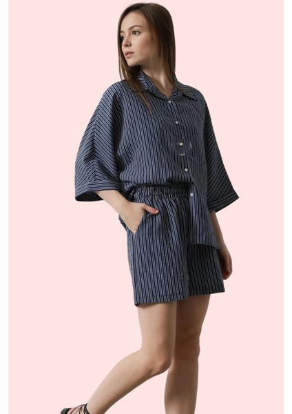Kadın Crinkle Dokuma Mini Şort Yüksek Bel Straight Siluet Günlük Yaz Aylarının Vazgeçilmezi modelleri