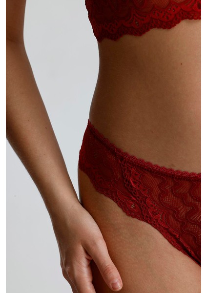 Dantelli Bralet Sütyen Takım | Bordo 809 modelleri