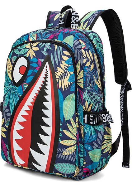 Yeni Oxford Kumaş Köpekbalığı Okul Çantası Ilkokul Öğrencileri Dört, Beş, Altı Sınıflar Büyük Kapasiteli Sırt Çantası Kişilik Basit Omuz Çantası Erkek (Yurt Dışından)