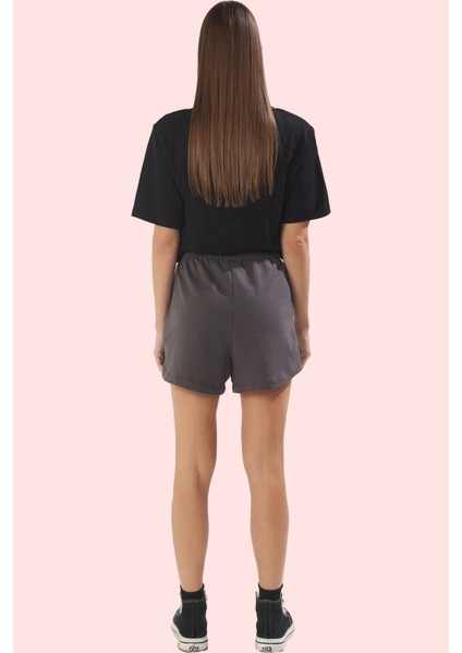 Kadın Geniş Paça Rahat Örme Şort Yüksek Bel Günlük ve Spor Aktiviteler Için Modern Tasarım fiyatları