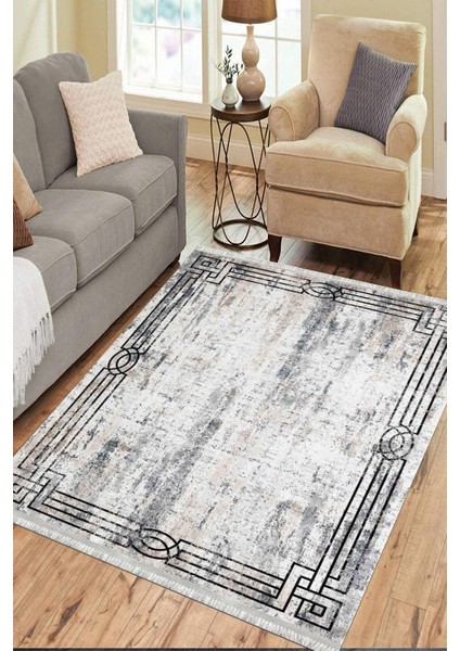 Vintage Eskitme Halı Kaymaz Tabanlı Kilim Makinede Yıkanabilir Dot Tabanlı Salon Halısı 5207A modelleri