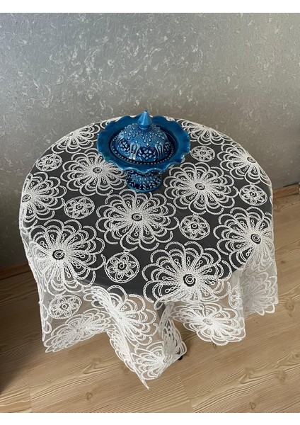 Fiskos Masa Örtüsü Tül Güpürlü Çeyizlik modelleri
