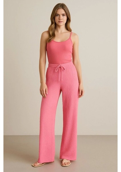 Kadın Beli Lastikli Pol Paça Pantolon indirimleri