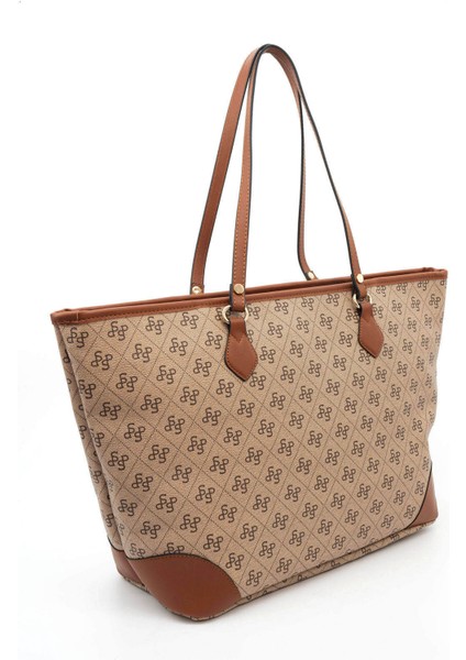 Kadın Omuz Çantası 1169-46026 Sılver Polo Bayan Çantası C178 Koyu Bej-Mat Taba modelleri