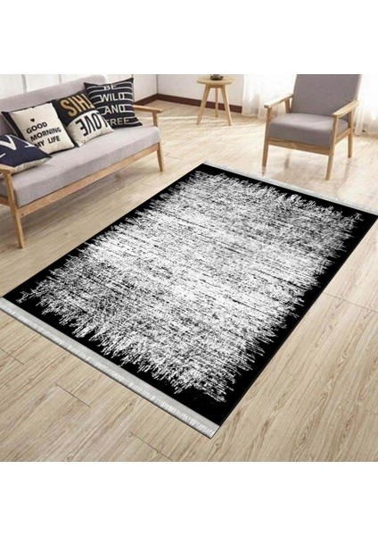 Kırçıllı Kilim Makinede Yıkanabilir Kaymaz Tabanlı Kilim Dot Tabanlı Salon Halısı 5044B