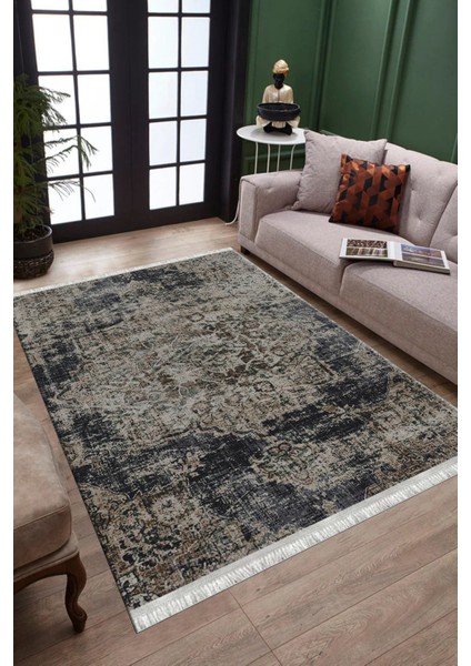 Klasik Eskitme Kilim Makinede Yıkanabilir Halı Kaymaz Taban Kilim Dot Tabanlı Salon Halısı 5245A modelleri