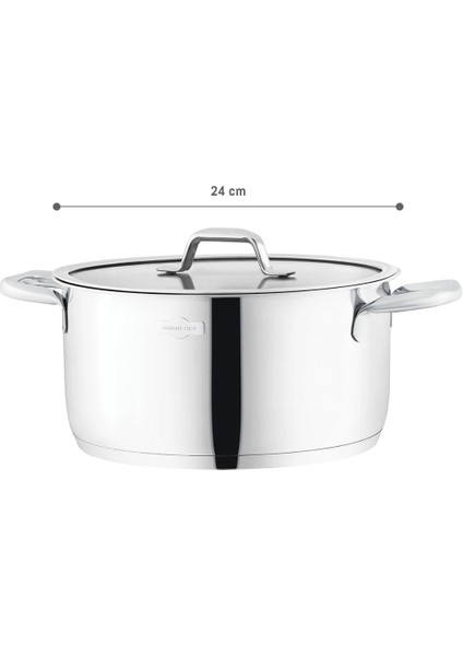 Nova Derin Tencere - Çelik - 24 cm