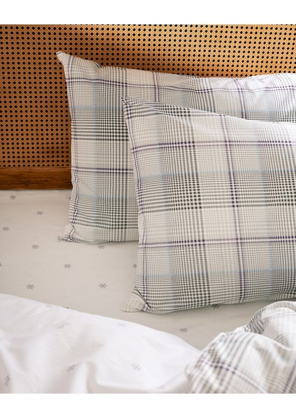 Fontaine Çift Kişilik %100 Pamuk Ranforce Baskılı Nevresim Takımı - Haki