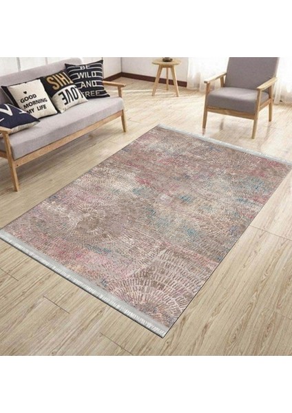 Baskılı Dijital Halı Kaymaz Tabanlı Kilim Makinede Yıkanabilir Dot Tabanlı Salon Halısı 5146A