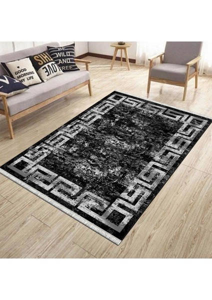 Kaydırmaz Kilim Makinede Yıkanabilir Halı Kaymaz Taban Kilim Dot Tabanlı Salon Halısı 5236C