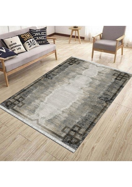 Baskılı Modern Halı Yıkanabilir Halı Kaymaz Taban Kilim Dot Tabanlı Oturma Odası Halısı 5267A