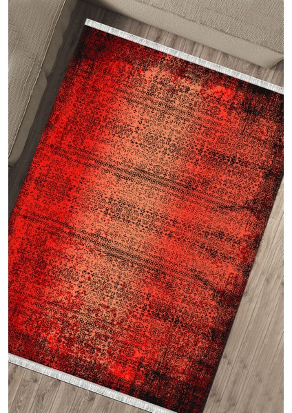 Kırmızı Klasik Kilim Yıkanabilir Halı Kaymaz Taban Kilim Dot Tabanlı Oturma Odası Halısı 5257B fırsatları