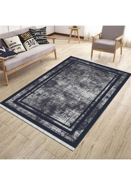 Dijital Çizgili Halı Yıkanabilir Halı Kaymaz Taban Kilim Dot Tabanlı Oturma Odası Halısı 5265A