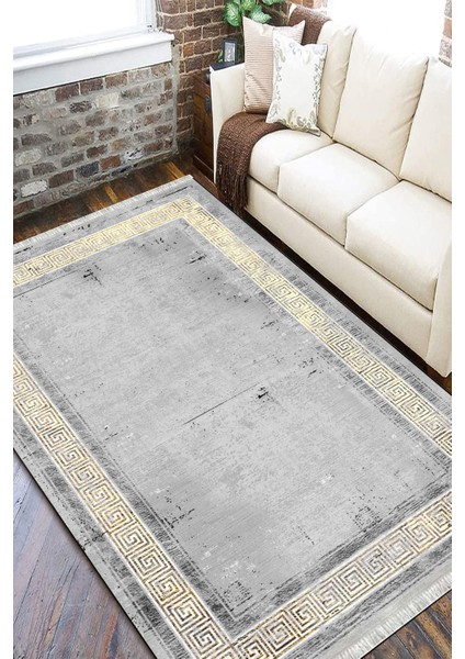 Eskitme Motifli Kilim Makinede Yıkanabilir Halı Kaymaz Taban Kilim Dot Tabanlı Salon Halısı 5235A fiyatları