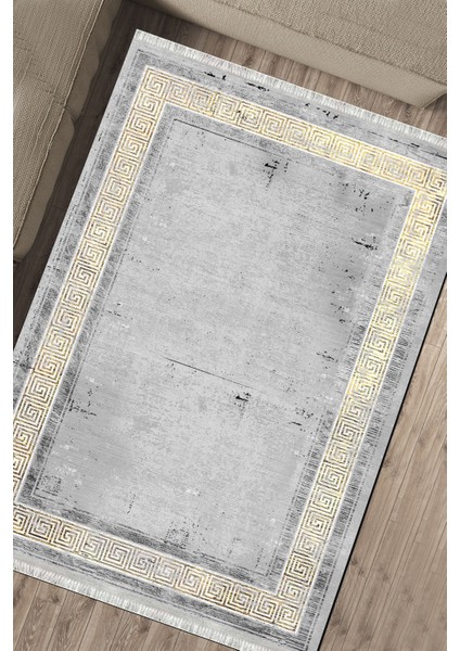 Eskitme Motifli Kilim Makinede Yıkanabilir Halı Kaymaz Taban Kilim Dot Tabanlı Salon Halısı 5235A fırsatları