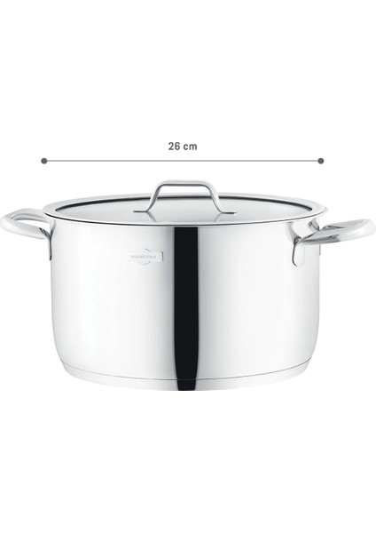 Nova Derin Tencere - Çelik - 26 cm