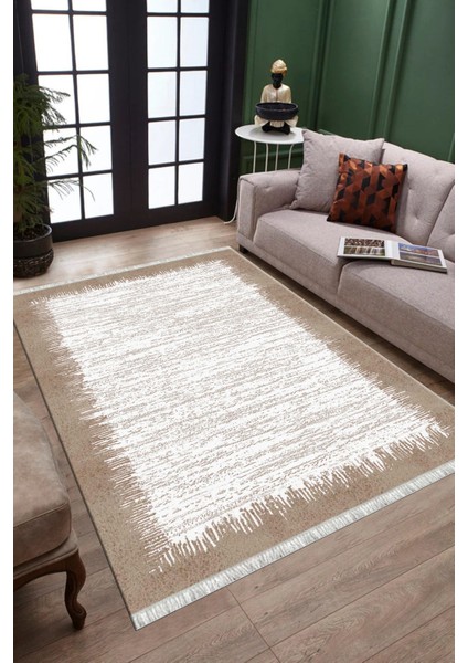 Kırçıllı Desen Baskılı Kaymaz Tabanlı Kilim Makinede Yıkanabilir Dot Tabanlı Salon Halısı 5196B modelleri