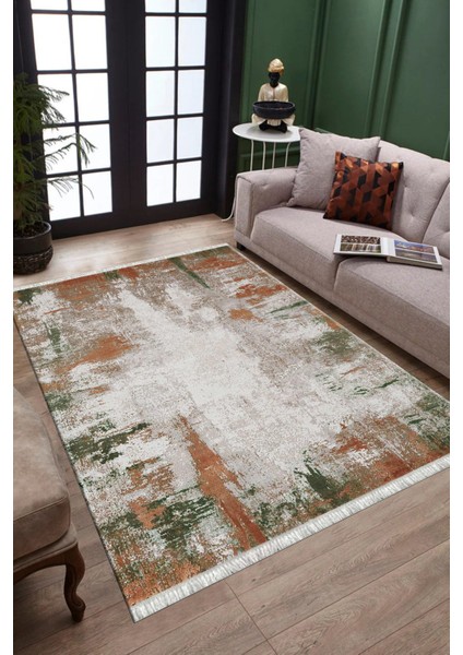 Vintage Eskitme Halı Kaymaz Tabanlı Kilim Makinede Yıkanabilir Dot Tabanlı Salon Halısı 5208A modelleri