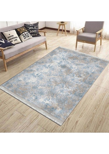 Dijital Baskı Halı Kaymaz Tabanlı Kilim Makinede Yıkanabilir Dot Tabanlı Salon Halısı 5112A