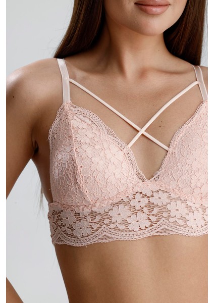 Dantel Detay Bralet Takım | Pudra 281 fırsatları