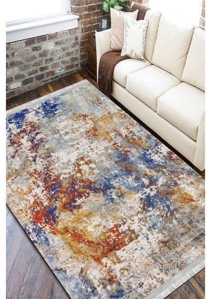 Çok Renkli Baskılı Halı Kaymaz Tabanlı Kilim Makinede Yıkanabilir Dot Tabanlı Salon Halısı 5133A fiyatları