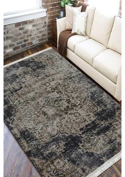 Klasik Eskitme Kilim Makinede Yıkanabilir Halı Kaymaz Taban Kilim Dot Tabanlı Salon Halısı 5245A fiyatları