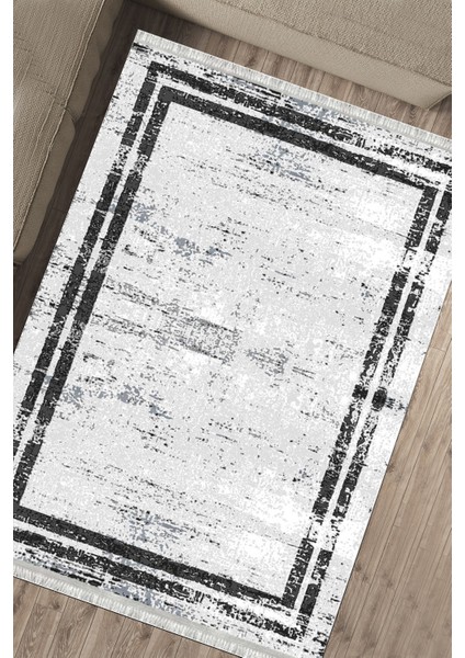 Beyaz Modern Halı Makinede Yıkanabilir Halı Kaymaz Taban Kilim Dot Tabanlı Salon Halısı 5241A fırsatları