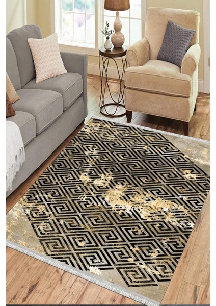 Modern Bej Kilim Kaymaz Tabanlı Kilim Makinede Yıkanabilir Dot Tabanlı Salon Halısı 5175B modelleri