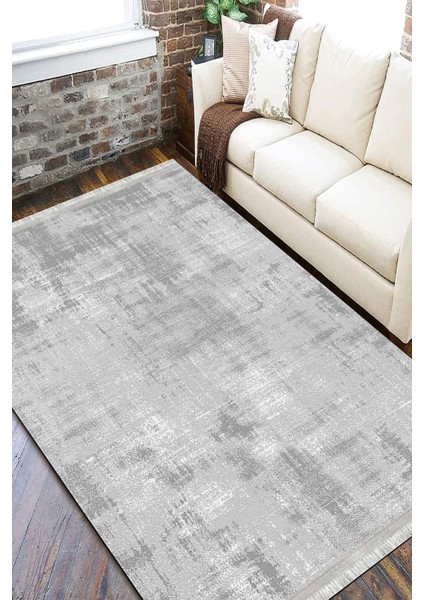 Gri Renk Halı Kaymaz Tabanlı Kilim Makinede Yıkanabilir Dot Tabanlı Salon Halısı 5092A fiyatları