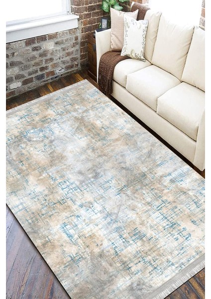 Dijital Baskılı Halı Kaymaz Tabanlı Kilim Makinede Yıkanabilir Dot Tabanlı Salon Halısı 5096A fiyatları
