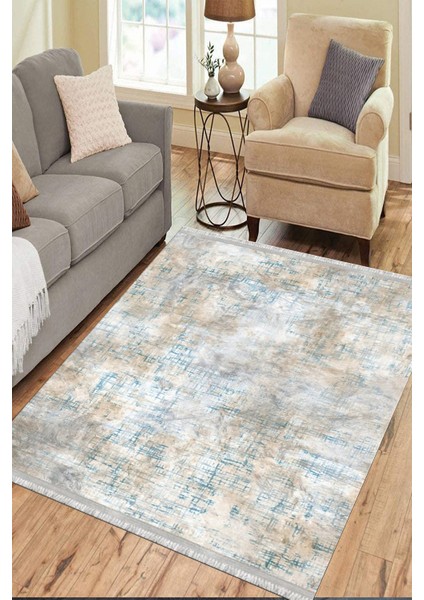 Dijital Baskılı Halı Kaymaz Tabanlı Kilim Makinede Yıkanabilir Dot Tabanlı Salon Halısı 5096A modelleri
