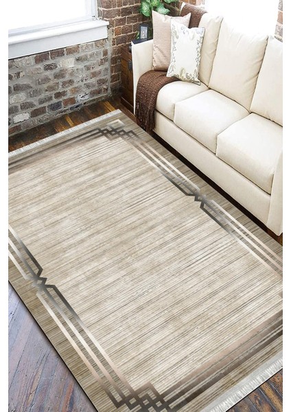 Kahverengi Modern Makinede Yıkanabilir Halı Kaymaz Taban Kilim Dot Tabanlı Salon Halısı 5242B fiyatları